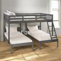 Kd Gabinetes PD-2332FTTDG Full Over Double Twin Bunk Bed, Dark Grey KD2479091